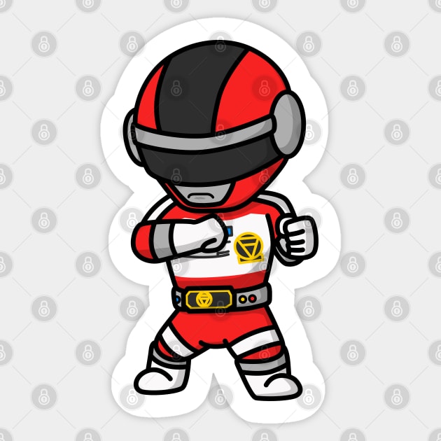 Red1 Biomen Super Sentai Chibi Style Kawaii Sticker by The Toku Verse